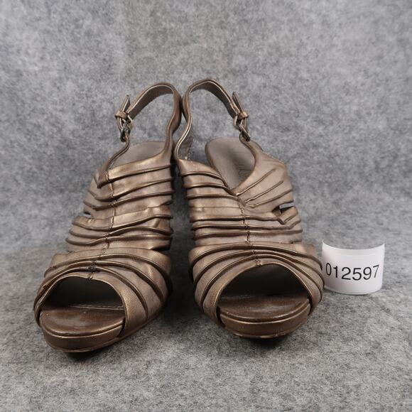 Sam & Libby Shoes Womens 7.5 Slingback Pumps Stiletto Peep Toe Formal High Heels - Picture 2 of 13